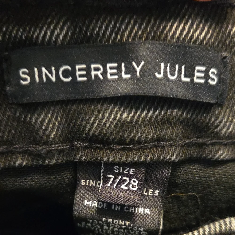 NEW SINCERELY JULES Cargo Midi Skirt‎ Denim Black Womens Size 7/28
